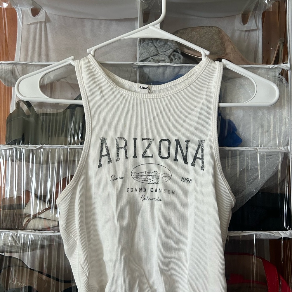 GARAGE White Arizona Graphic Tank Top